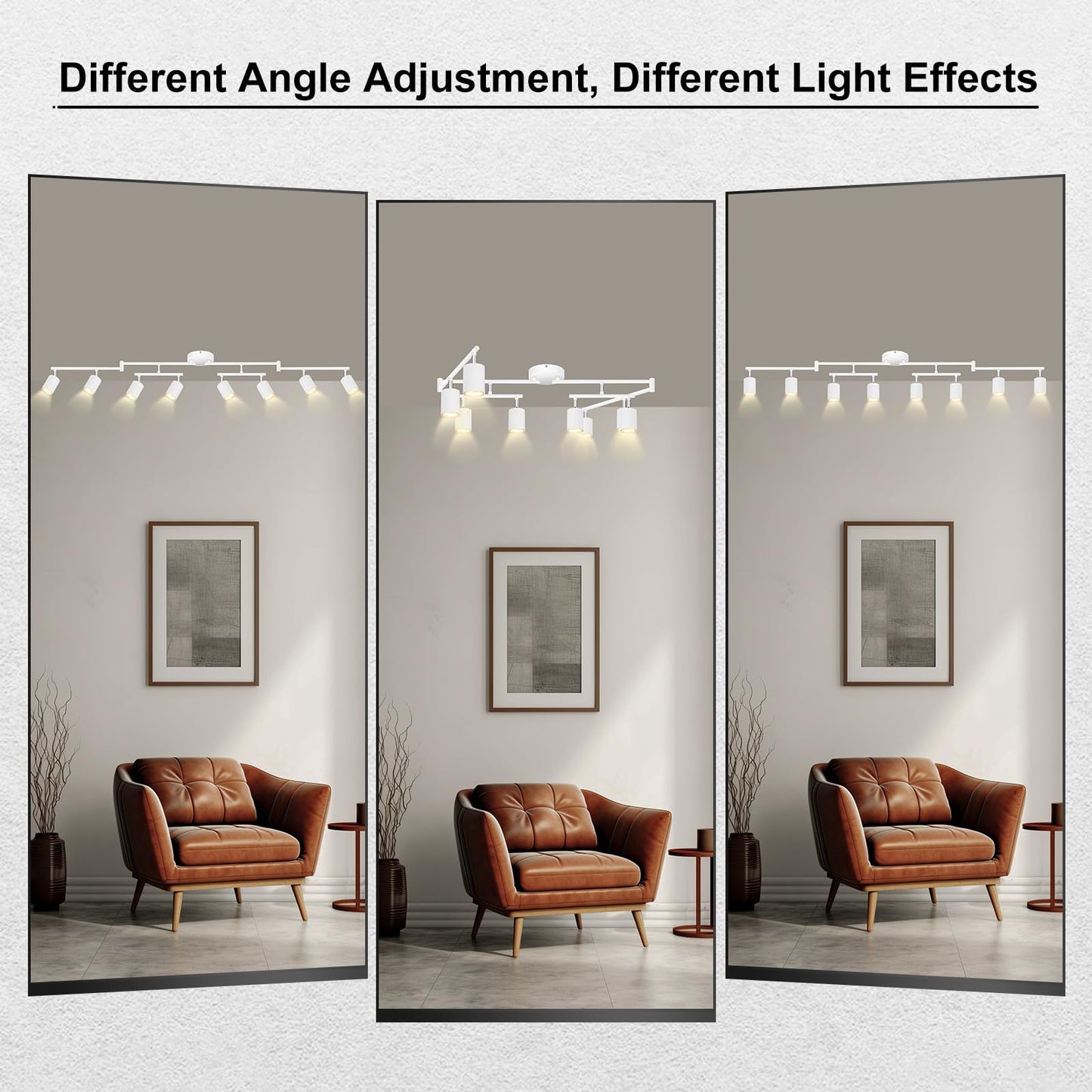 Auquee 8 Light Track Lighting Fixtures Ceiling  Matte White Kichen Track Lighting Fixtures  Rotatable Light Heads  Adjustable Modern Led Track Lights For Kitchen/Hallway  No Gu10 Bulb