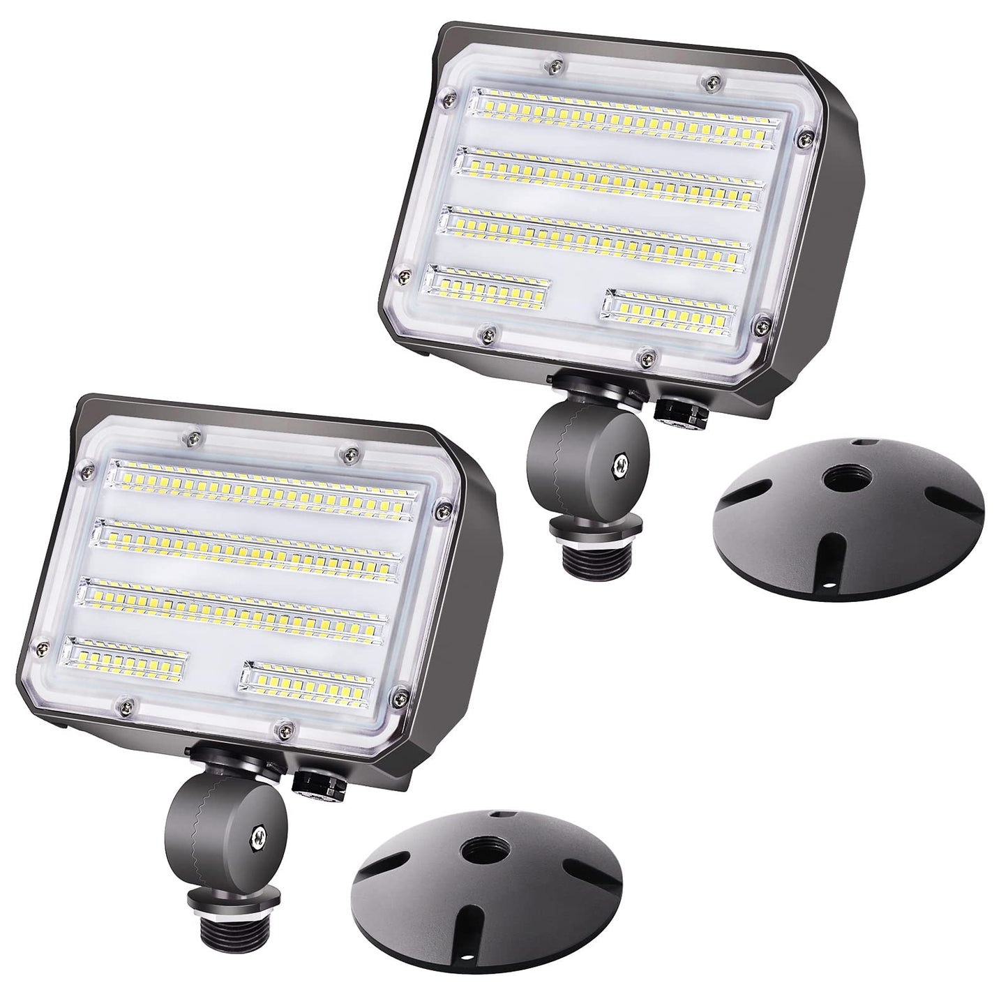 Szgmjia 40W Led Flood Light, Ip65 Waterproof, Dusk-To-Dawn, 5200Lm, Aluminum, 2-Pack