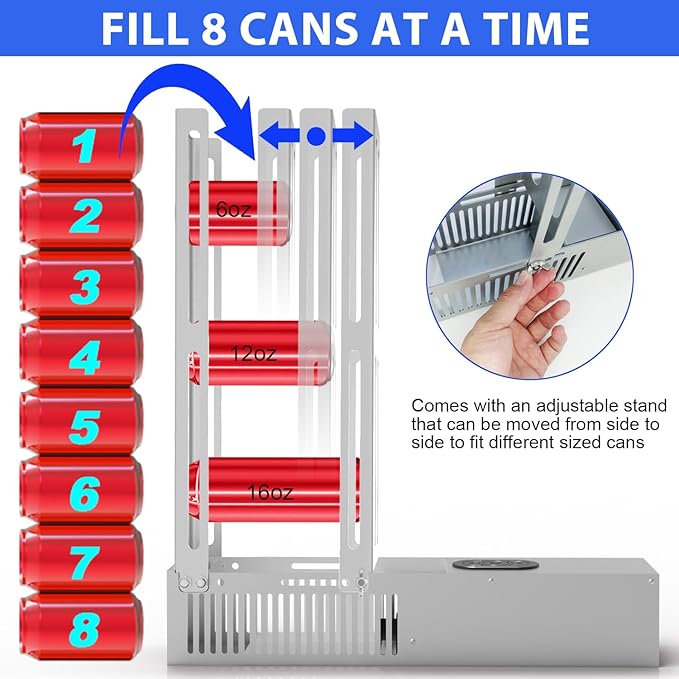 Electric Can Crusher, Automatic Can Crushers for Recycling 8/12/16oz Cans, Auto Cycle Mode, Countertop Can Smasher for Recycling Aluminum Seltzer, Soda, Beer Cans (SILVER-1)