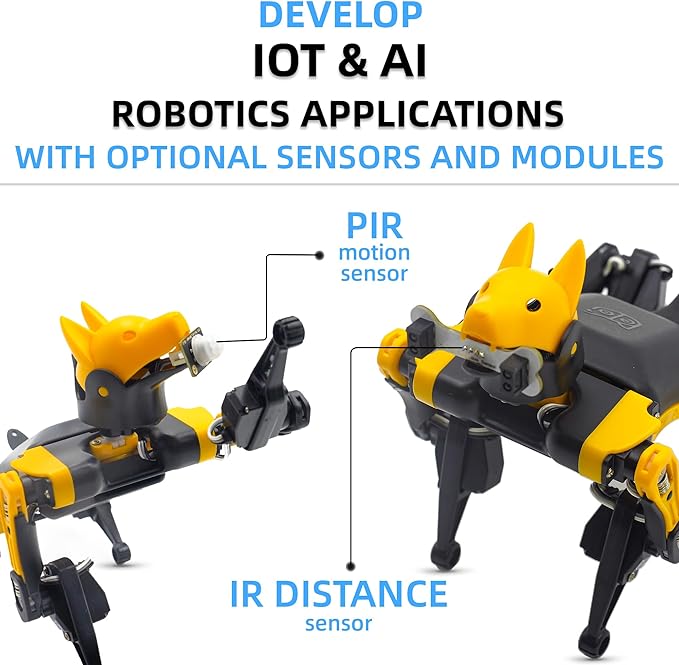 Petoi Robot Dog Bittle X V2 Alloy Servo (Construction) | Robotics Kit | Coding Smart Robot Kit, Voice Control, Programmable Quadruped Robot, Open Source, STEM & Robotics Education
