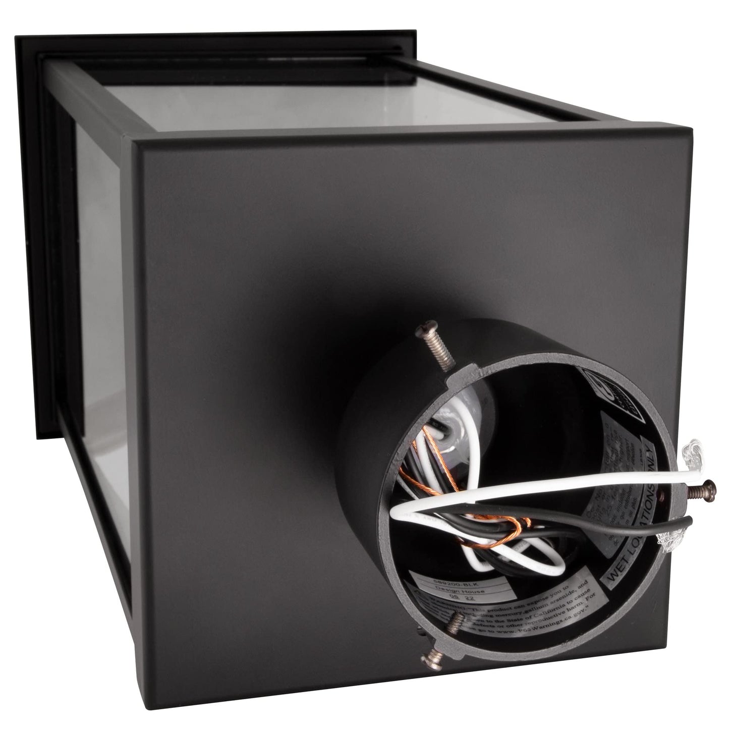 Design House Mayfield Outdoor Post Top Light With 3-Inch Pier Base Mount Fitter  Black  590299