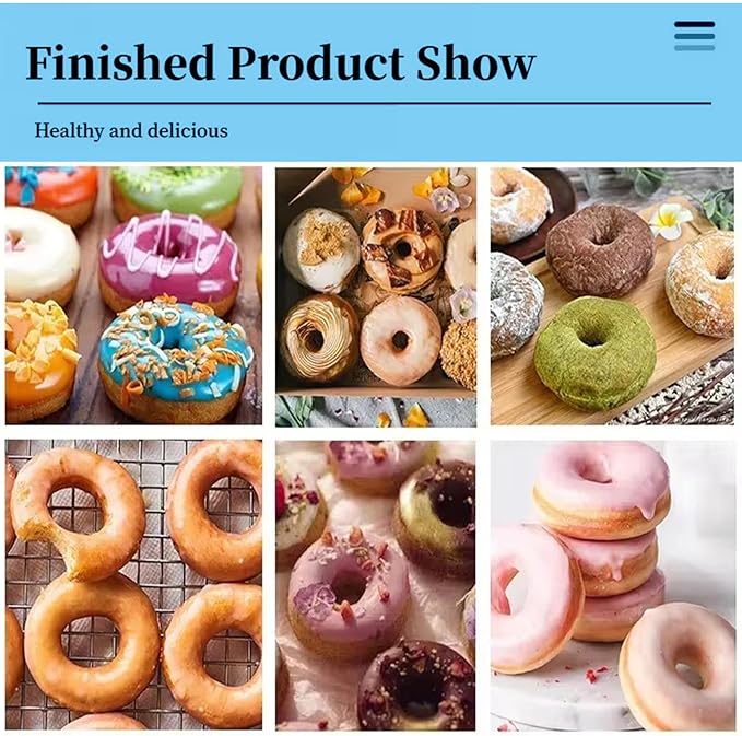 Commercial Donut Automatic Temperature Regulating Coating Machine 1500W 24L Oil Tank,15-20 Pcs/time,Donut Coater & commercial donut glazer machine,suitable for small cakes&donuts (Donut Coating)