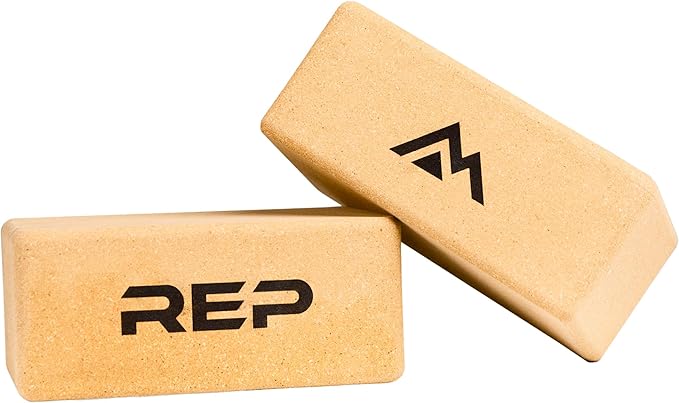REP Fitness Cork Yoga Block, Eco-Friendly & Non-Slip Yoga Brick | Firm Support for Balance, Poses & Stretching | Durable C...
