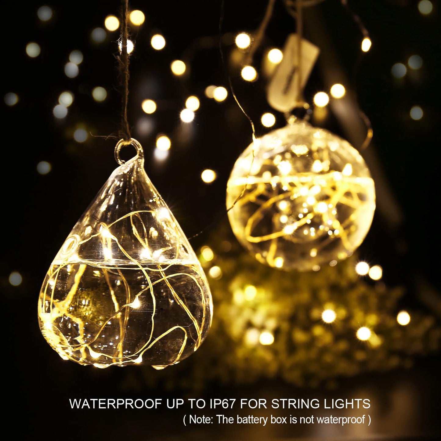 MUMUXI LED Fairy Lights Battery Operated, 20 Pack, 7.2ft Copper Wire, Warm White Twinkle Lights, Waterproof Firefly Lights
