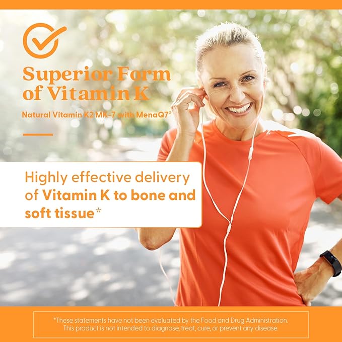 Doctor's Best Natural Vitamin K2 Mk-7 Capsule , Supports Bone Health & Soft Tissue Elasticity, 180 Ct