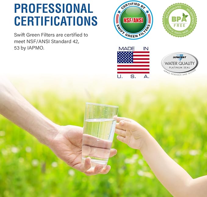 Swift Green Filters SGF-M9 Replacement Refrigerator Water Filter for UKF8001,EDR4RXD1,Filter 4,EFF-6007A,46-9005,46-9006,CLCH101,PuriClean II 67003526 (3 Pack) Made in USA