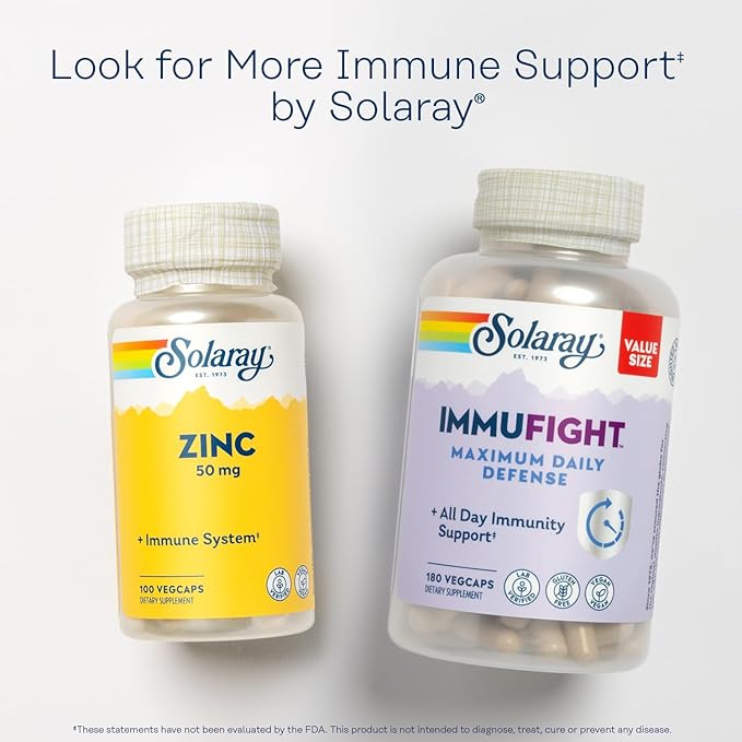 SOLARAY Reacta-C with Vitamin C 500mg - 200mg Bioflavonoid Concentrate, Immune Defense Vitamins - Patented 24 Hour Immune Support Supplement - Vegan - 180 Capsules, 180 Servings