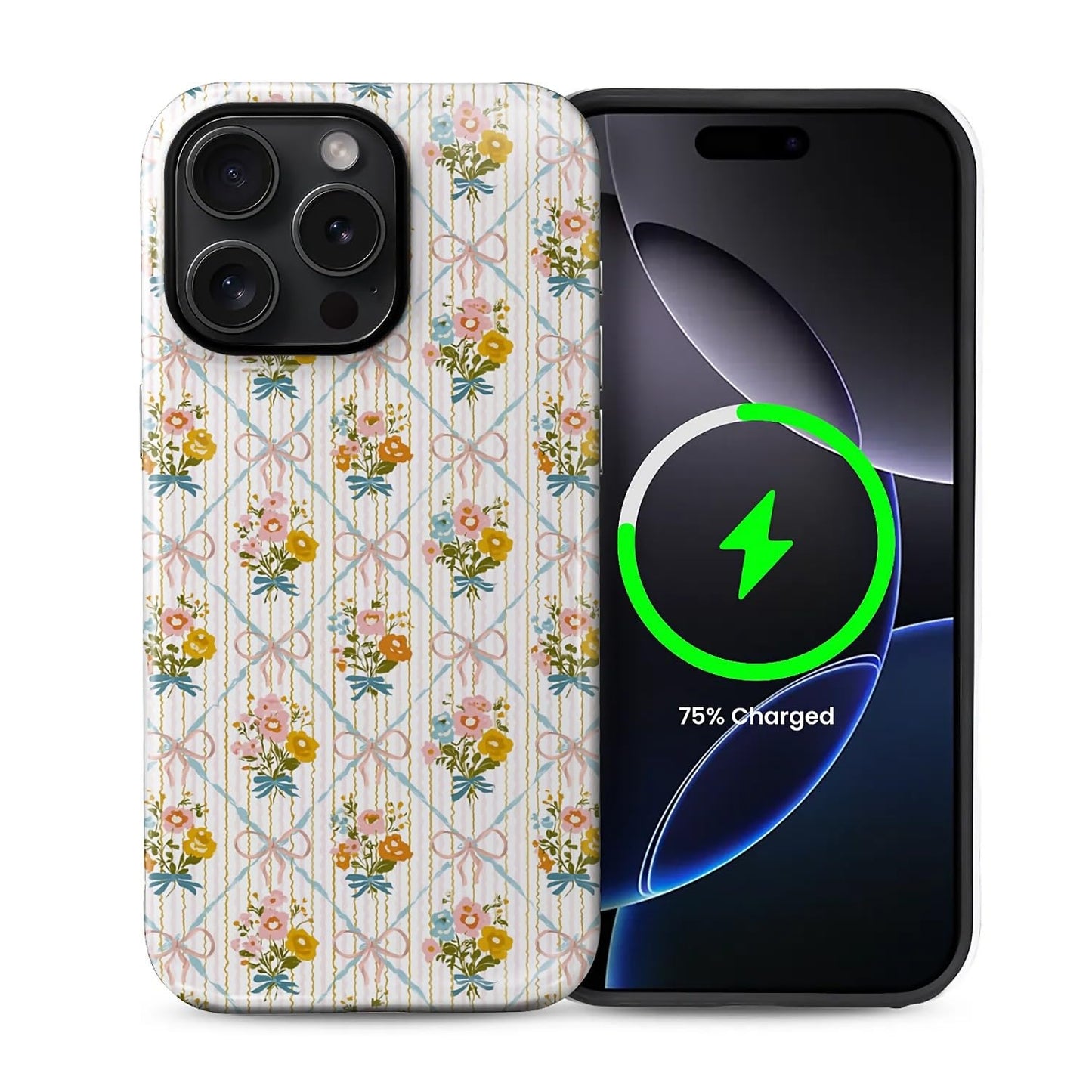 Ilikediy For Iphone 15 Pro Max Case [Compatible With Magsafe] Pattern Design Case For Women Girls Hybrid 2 Layer Hard Shell Sili
