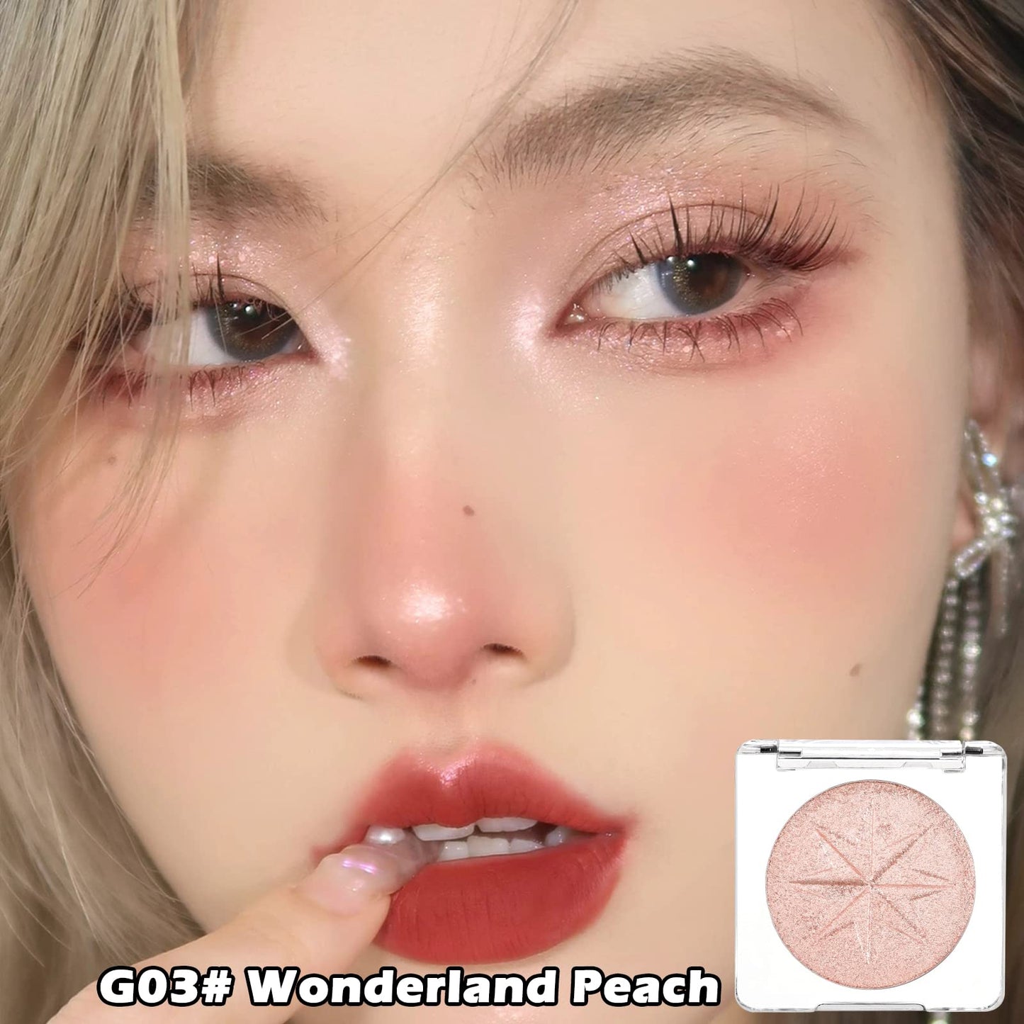 Erinde Pearl Shimmer Glitter Highlighter Highlight Makeup Contour Powder, Face Illuminator Highlighter Makeup iluminadores Illum