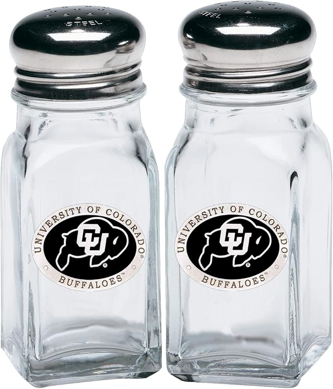 Heritage Pewter Colorado Salt and Pepper Shaker Set of 2 Bottles | Expertly Crafted Pewter Glass