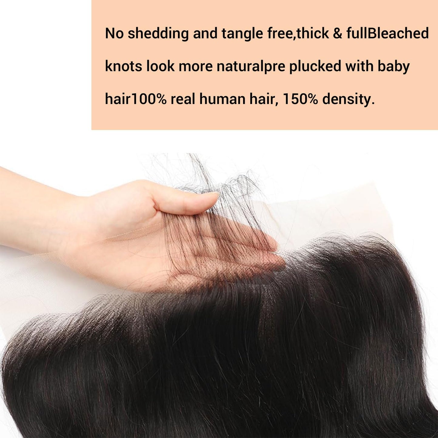 HD Lace Frontal 13x6 Transparent Ear to Ear 20 Inch Body Wave Frontal Human Hair 100% Unprocessed Virgin Lace Closure Human Hair