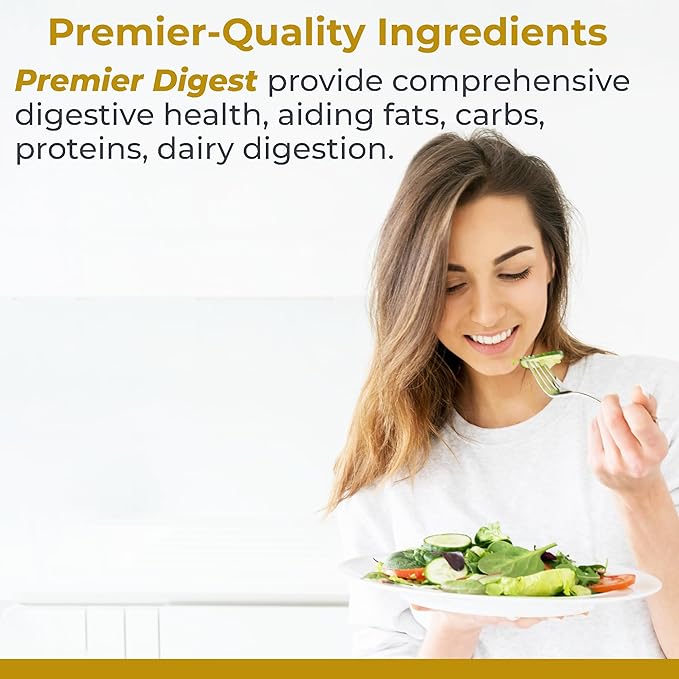 Premier Research Labs: Active Digestive Enzymes with Probiotic and Prebiotics | Promotes Full-Spectrum Digestive Support - with Amylase, Protease & Lipase, 60 Plant-Sourced Capsules