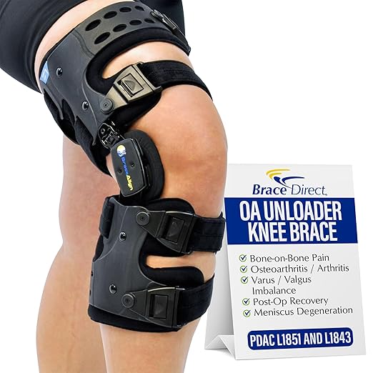 Brace Align OA ROM Unloader Knee Brace - Adjustable Offloading for Degenerative Joint Disease and Osteoarthritis with Varu...
