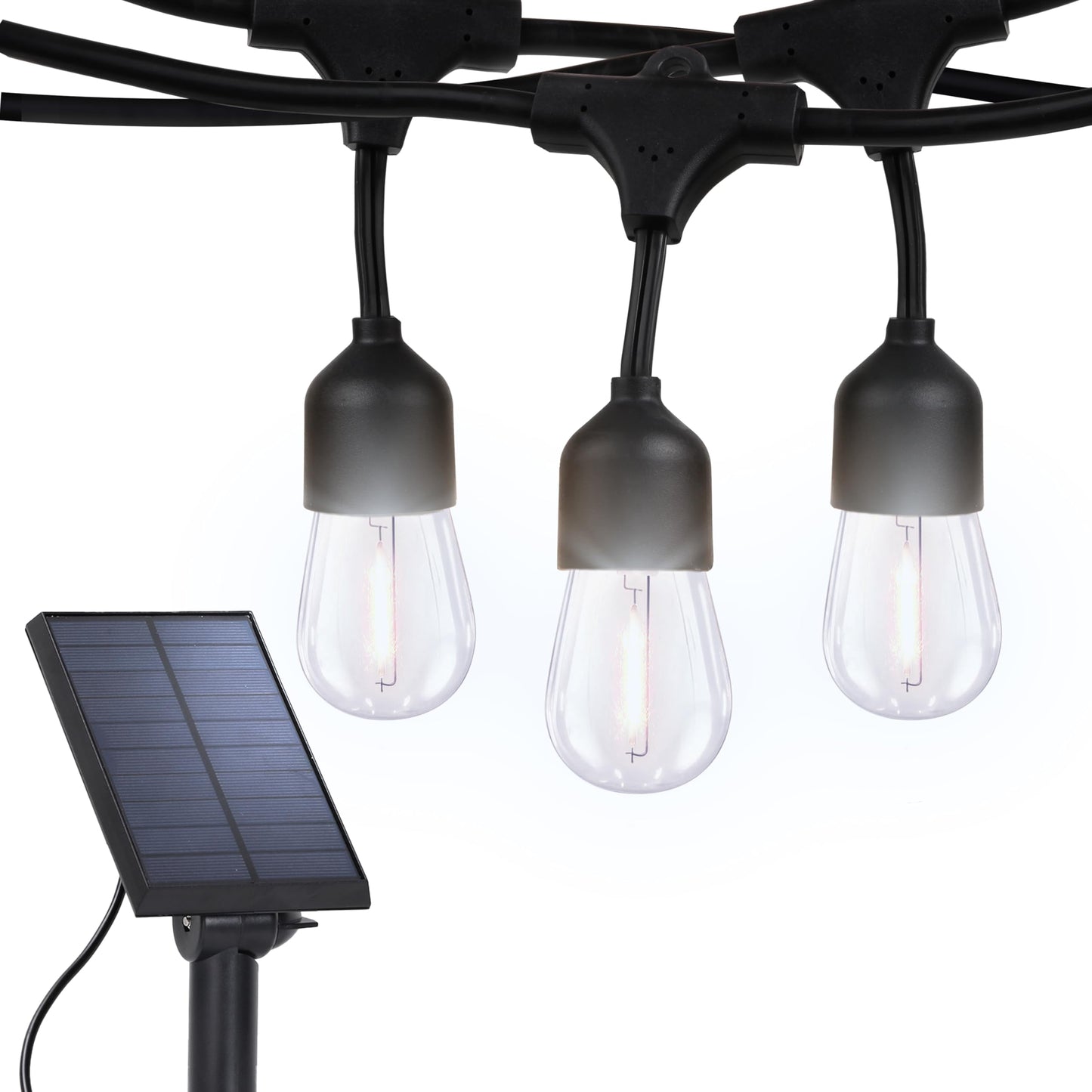 Brightech Ambience Pro String Lights - 27 Ft, Commercial Grade, Waterproof, 12 Shatterproof LED Edison Bulbs, Soft White (3000K)