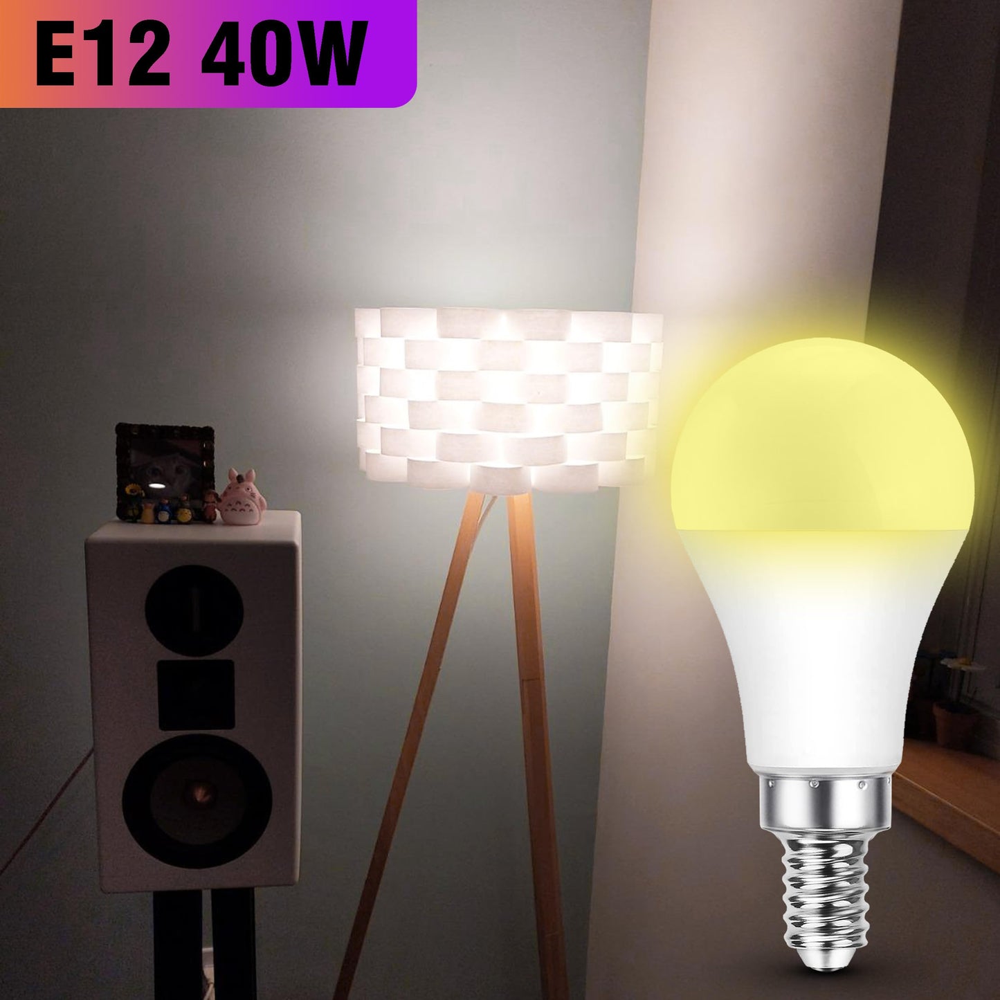 E12 40 Watt Equivalent Led Candelabra Light Bulbs 4000K Natural White 4W 450Lm  E12 C7 Led Light Bulbs For Ceiling Fan Chandeliers Pendant Lighting  Non-Dimmable  4 Pack