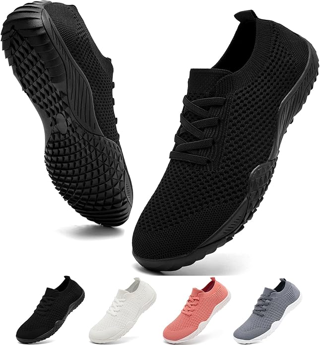Women Barefoot Shoes Tennis Running Slip on Sneakers Breathable Gym Walking Minimalist Cross-Trainer Ladies Slipper