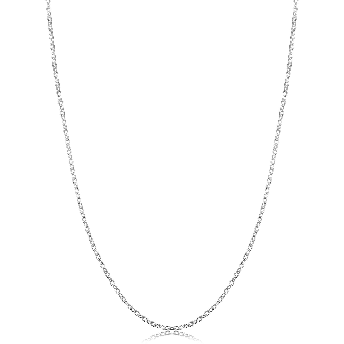 Kooljewelry Sterling Silver Round Cable Chain Necklace (1.6 mm, 20 inch)