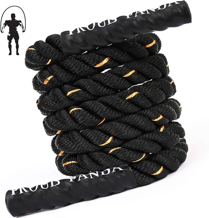 Heavy Jump Ropes for Fitness 2LB/3LB/5LB,Weighted Adult Skipping Rope Exercise Battle Ropes for Men & Women,Total Body Wor...
