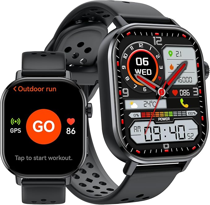 uaue Smart Watch for Men Women, Fitness Tracker with 178+ Sports Modes, Fitness Watch with 2.06" AMOLED Touchscreen, Heart...