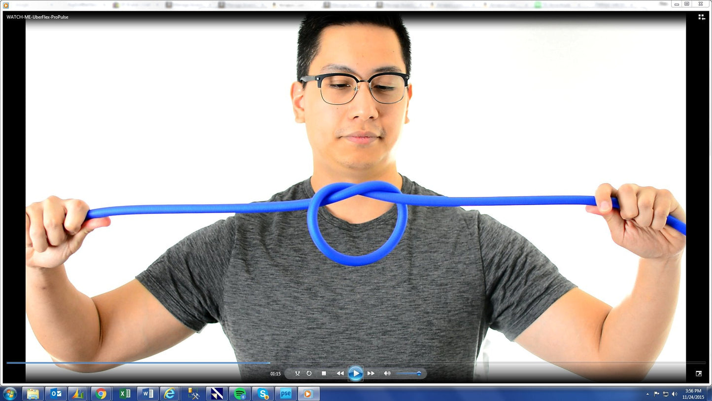 Blue UBERFLEX Kink Resistant Pressure Washer Hose 1/4" x 30' 3,100 PSI with (2) 22MM