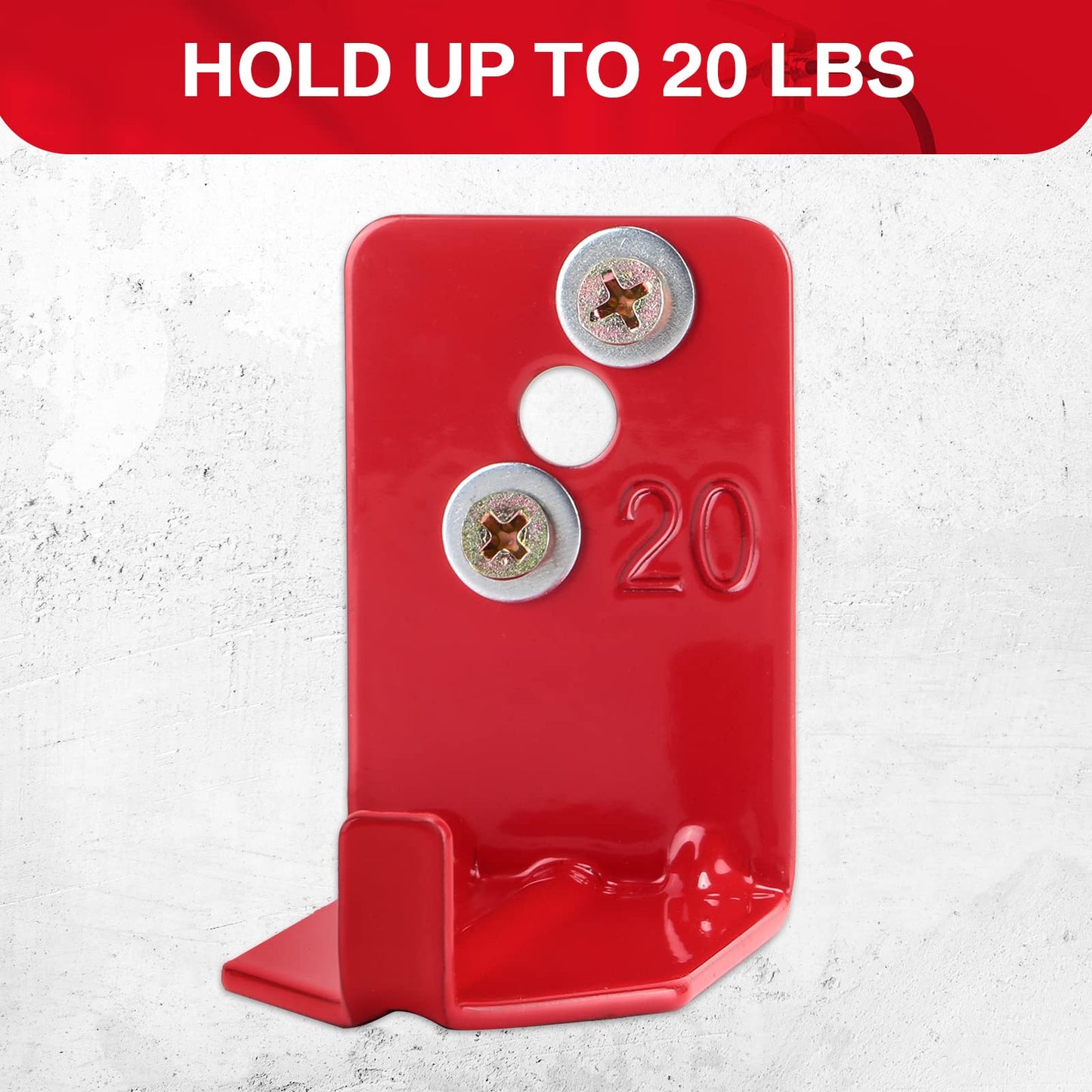 Queekay 20 Pack Fire Extinguisher Mount Universal Bracket 5 to 40 lb Fire Extinguisher Holder Wall Hook Hanger(Novelty Style)