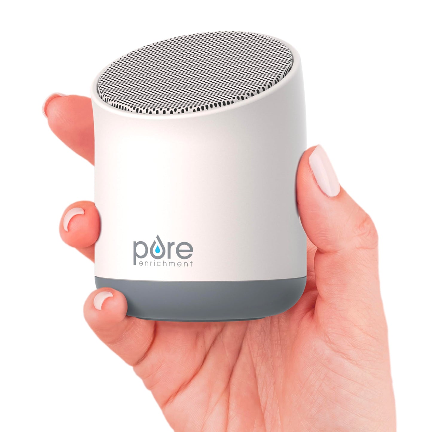 Pure Enrichment Wave Mini Travel Sound Machine - 6 Soothing Sounds Including White Noise, Seamless Loop Audio, Rechargeable Battery, 48 Hour Run Time, Optional Timer, and Storage Bag