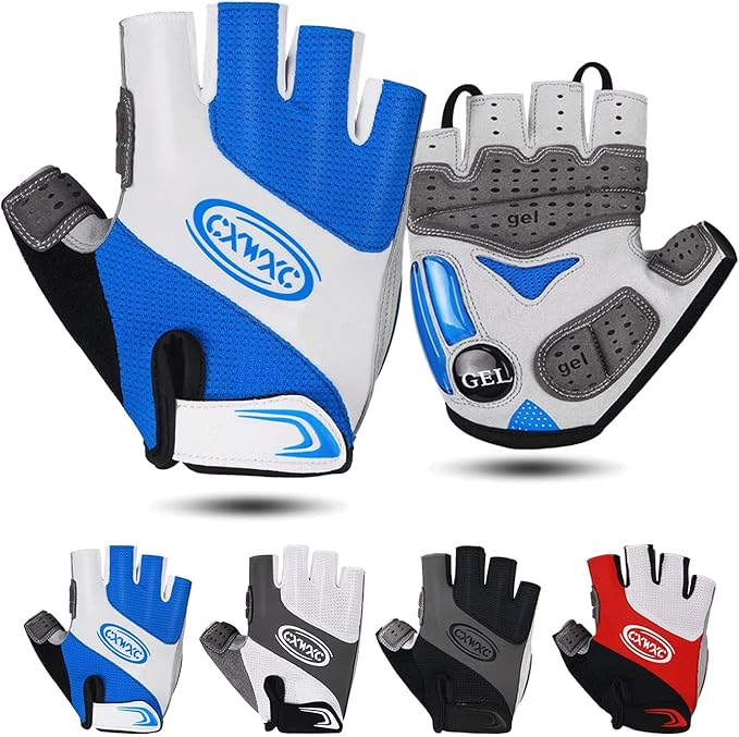 CXWXC Cycling Gloves for Men Women - Breathable Gel Road Mountain Bike Riding Gloves - Anti-Slip Bike Glove for Fitness Cy...