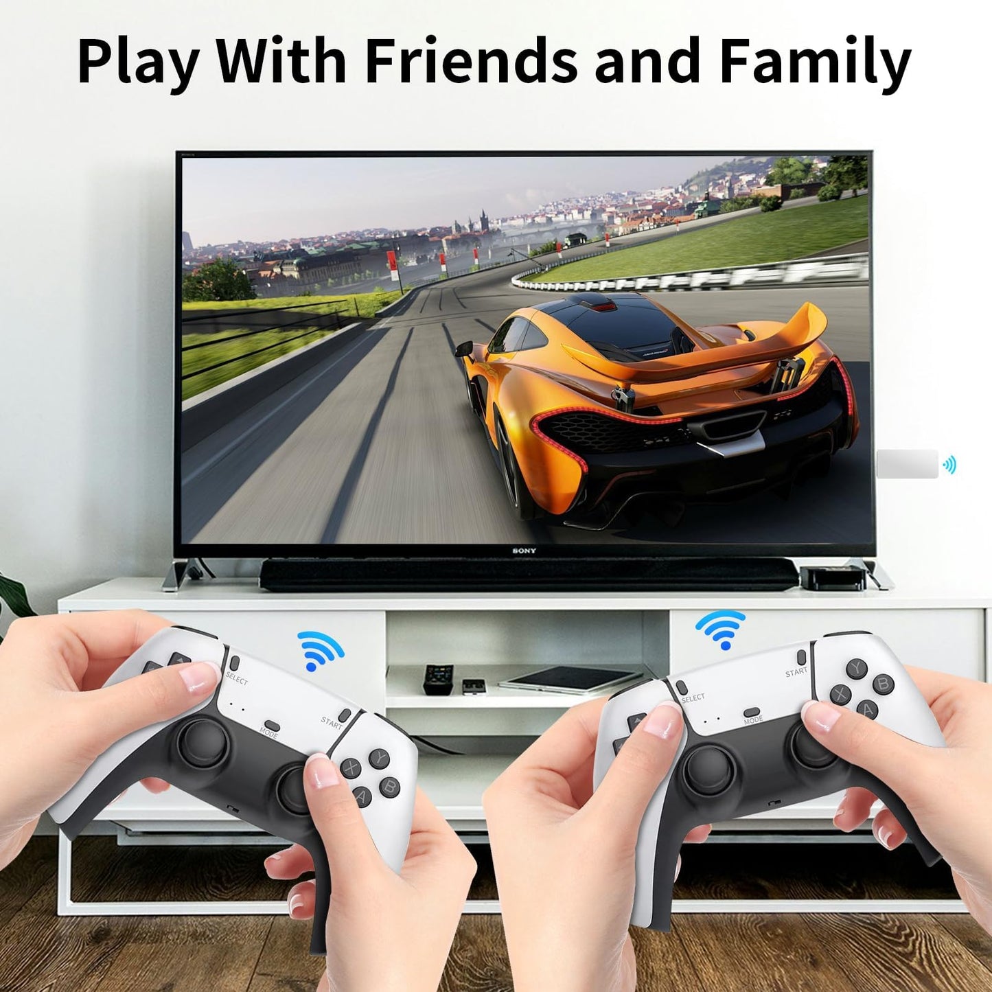 Wireless Retro Handheld Game Console, Retro Game Console, Built-in 20,000+ Plug-and-Play Retro Video Games, Equipped with 23 Classic simulators, 4K HD HDMI Output and Dual 2.4G Wireless Controller