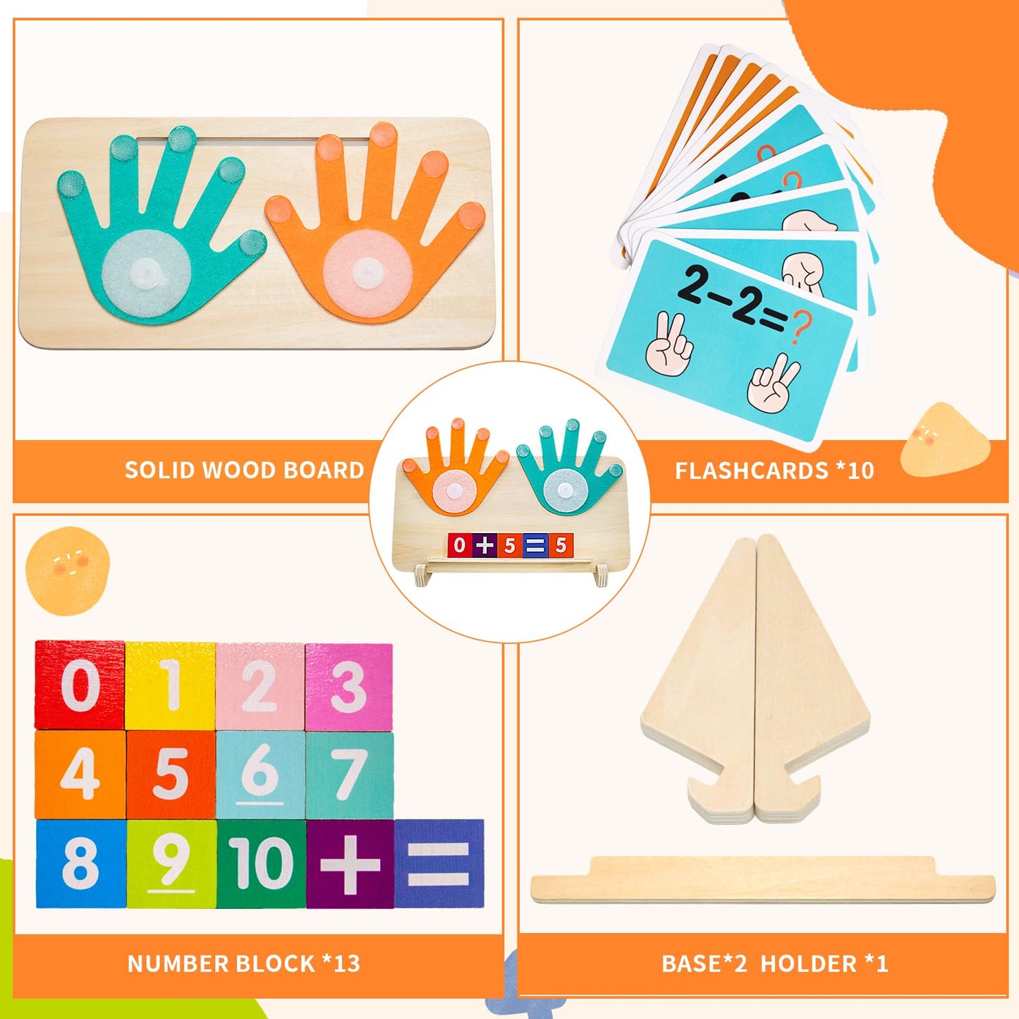 RE:BLEU Montessori Toys for 3 Year Old – Educational Math Learning Toys for Kids 3-5, Number Blocks for Preschool & Kindergarten, Math Manipulatives for Toddlers, Preschool Learning Activities