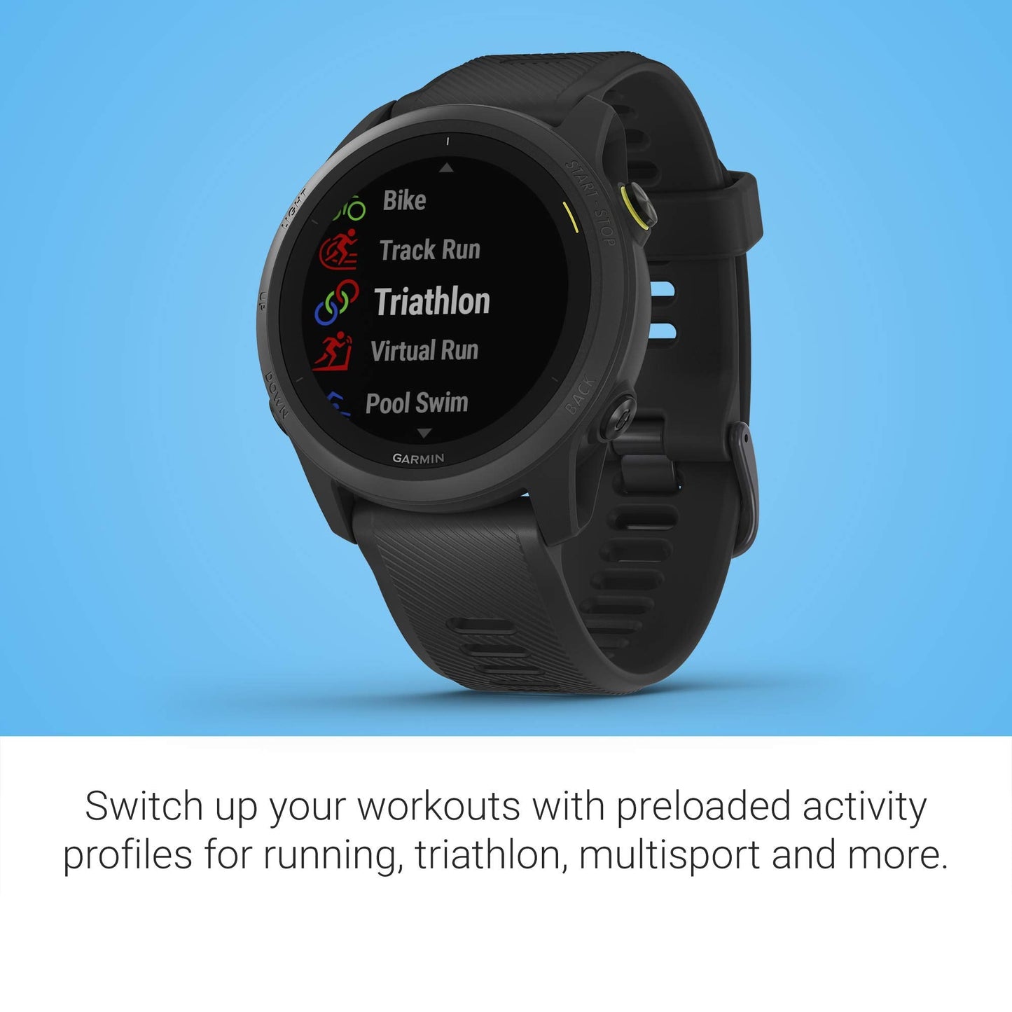 Garmin Forerunner 745, GPS Running Watch, Detailed Training Stats and On-Device Workouts, Essential Smartwatch Functions, Black (010-02445-00) (Renewed)