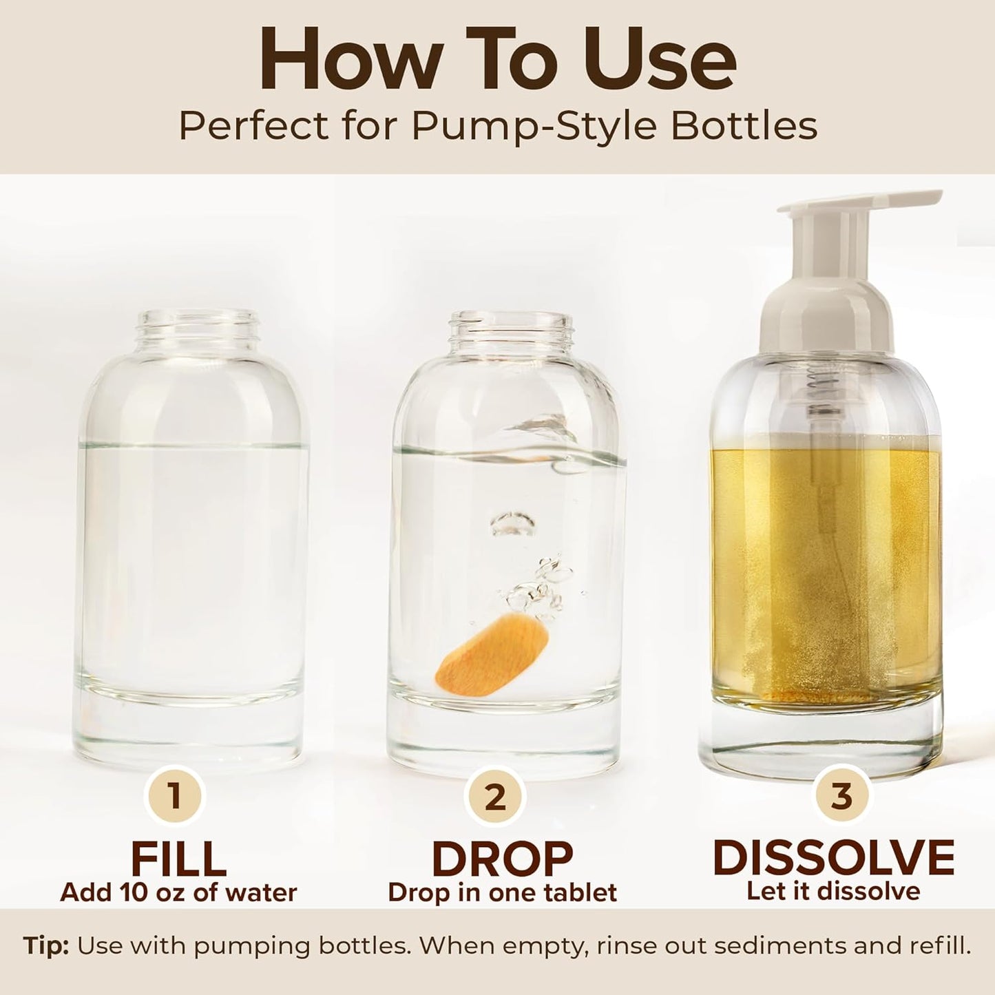 Foaming Hand Soap Tablets Refill – Zen Tea Scent, 6-Pack Concentrated Tablets for Foaming Soap
