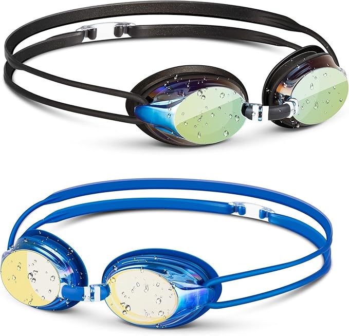 Portzon dynamics Swim Goggles, Anti Fog Clear No Leaking Swimming Goggles for Adult Men Women