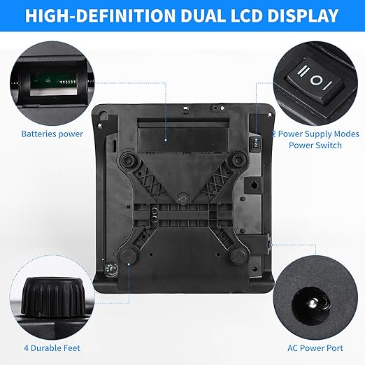CHENDY 88lb/40kg Digital Commercial Price Scale, Price Computing Scale, Commercial Scale for Food with Dual LCD Display for Farmers Market, Retail Outlets, Meat Shop, Deli