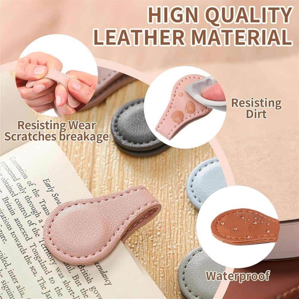 Personlized Magnetic Leather Bookmarks with Initials, Customized Book Marks Clip 26 Letters Bookmark for Reading Women, Men, Kids,Cute Book Markers Meaningful Gift for Book Lovers (Dark Brown, G)