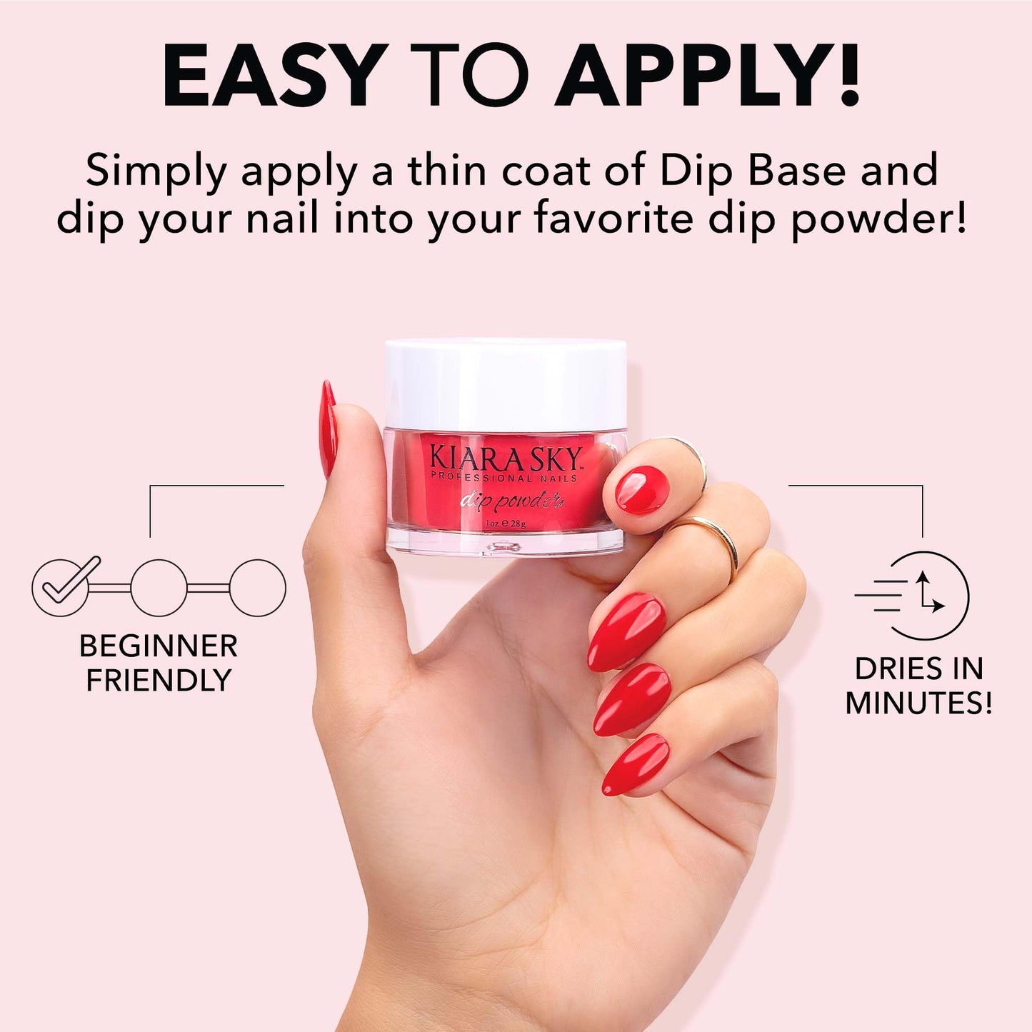 Kiara Sky Dip Powder Red Tones 1 oz, Let's Get Rediculous