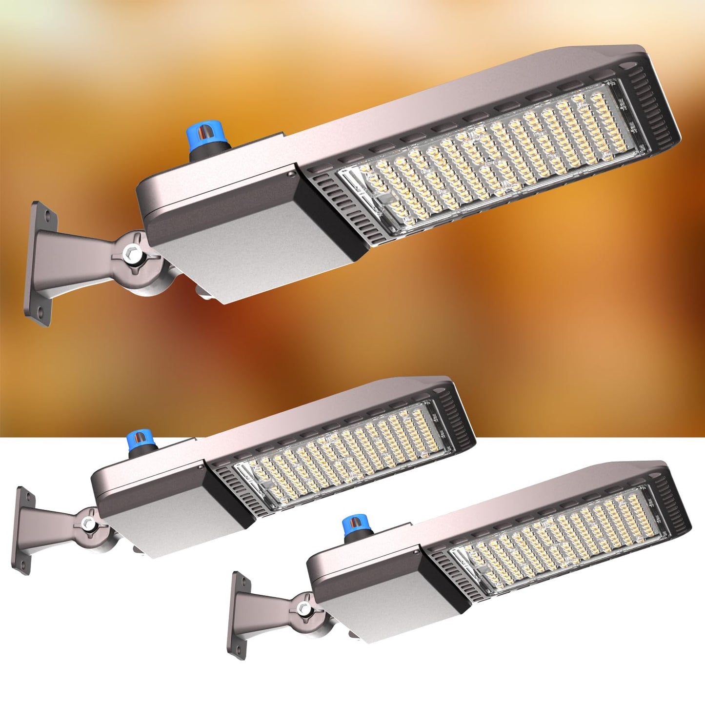 Lightdot 500W Parking Lot Lighting 75000Lm 5000K Led Parking Lot Lights With Dusk To Dawn Photocell  Ip65 Waterproof Arm Mount-2Pack (Coverage: 66~121Ft At Height:30~55Ft)