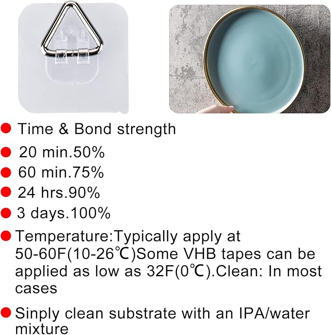 AccEncyc Wall Hangers 20 Pack - Vertical Plate Holders, Adhesive Picture Hanger for Wall Decoration