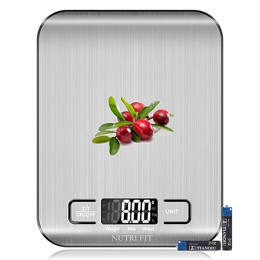 Food Scale, Kitchen Scales Digital Weight Food Grams and Ounces for Weight Loss Baking Cooking of NUTRI FIT, Max 11lb 1g I...