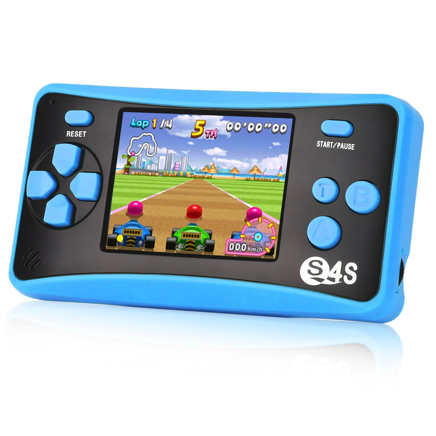 Handheld Game for Kids Ages 4-10, 2025 Upgraded, 142 Classic Mini Games, TV Output, 2.5" LCD Screen, Portable Arcade System, Birthday for Children-Blue