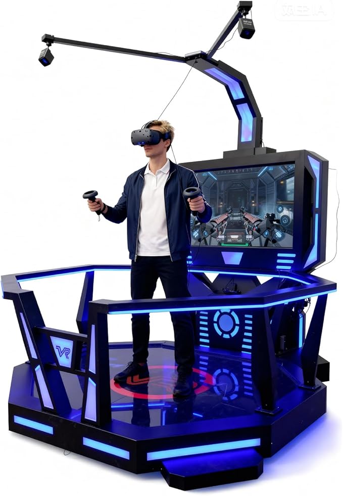 VR Omni-Directional Treadmill Platform System - Commercial Arena with 200+ Games, Remote Updates & Multiplayer Support, Al...