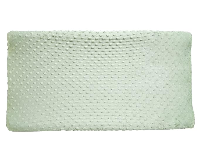 Solid Changing Table Pad Cover Cradle Sheet, Fits 32"/34''x16 Contoured Diaper Changing Pad, Ultra Soft Cozy Dots Plush Changing Table Covers, Breathable Wipeable Removable (Green)