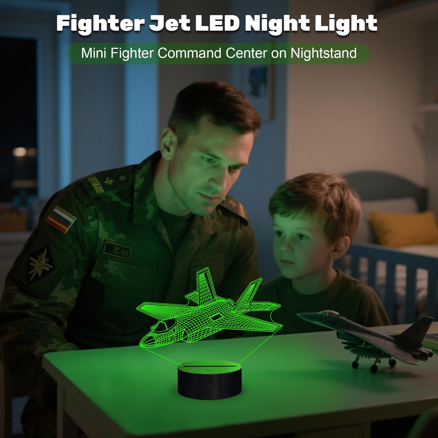 Fighter Jet Night Light  Air  Jet Gifts War Thunder 3D Illusion Lamp With With Remote Control 3D   Illusion Lamp For Room Decor  Gifts For Birthday Xmax Entry Graduation For Men Boy Kids