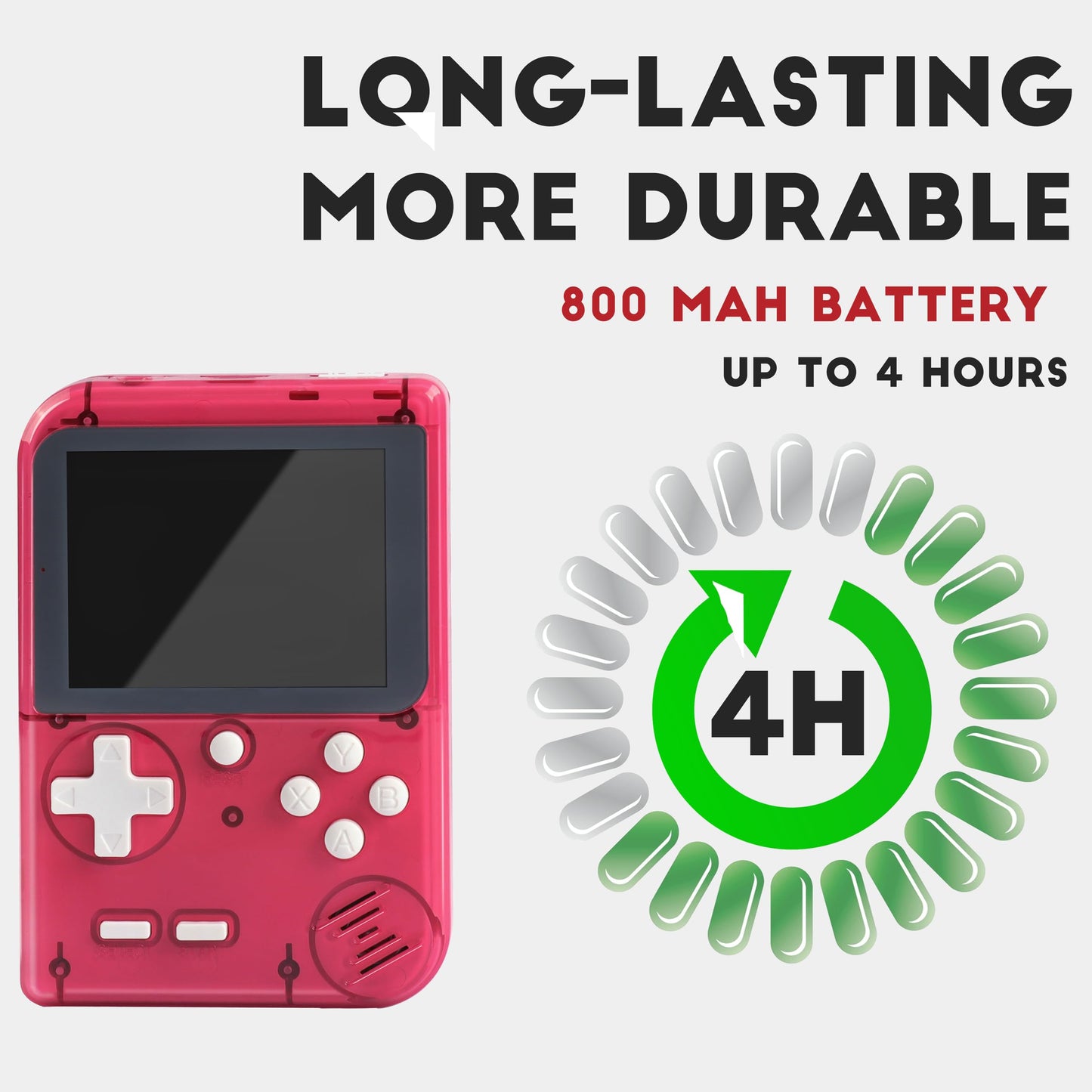 Retro Handheld Game Console,Portable Video Game Console with 256 Classic Games, 3.0 inches HD Screen, Support TV & Two Players Present for Adults Red