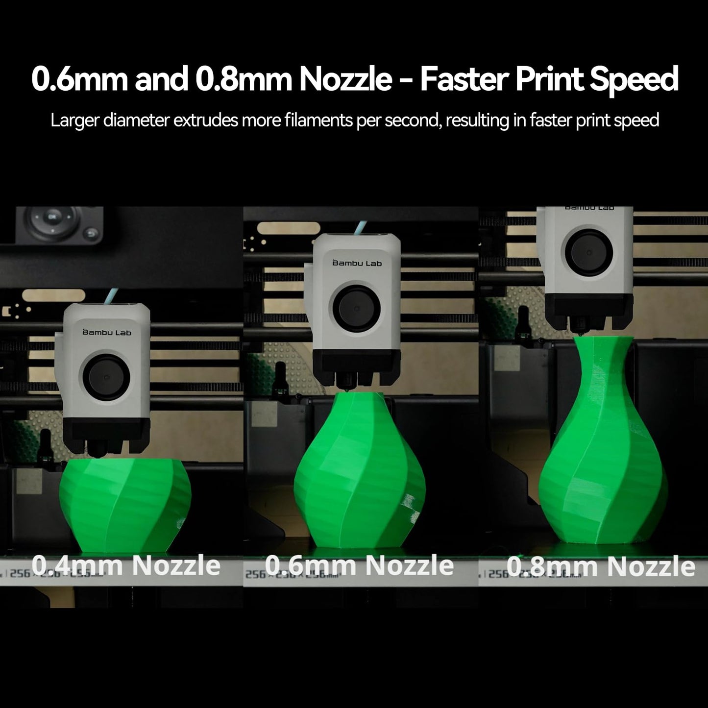 Bamboo Lab Original A1 Mini,A1 Stainless Steel Hotend Kit with 0.4mm Harden Steel Nozzle, All Metal Extruder Hot End, Heating Block Replacement
