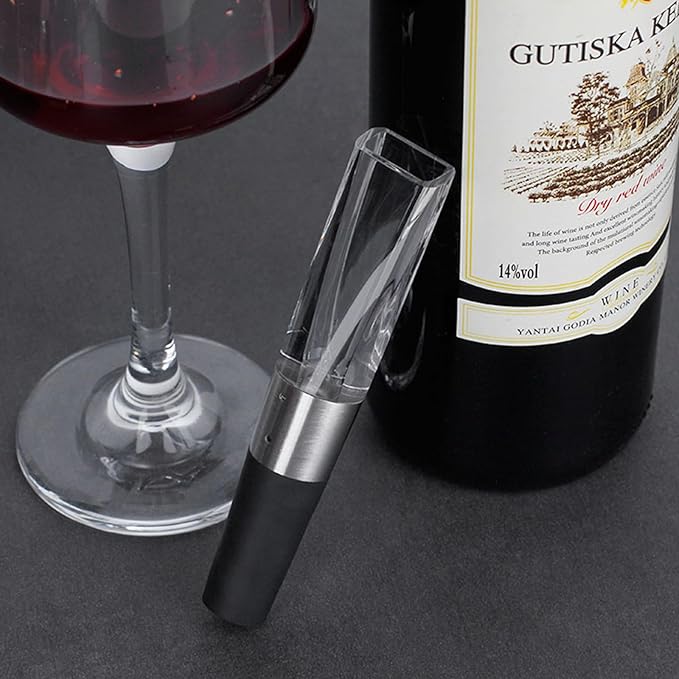 Wine Aerator & Wine Pourer Dual Function with Leak-Proof Design, Universal Fit, Instant Red Wine Flavor Enhancer, Wine Tool Gift for Wine Lovers
