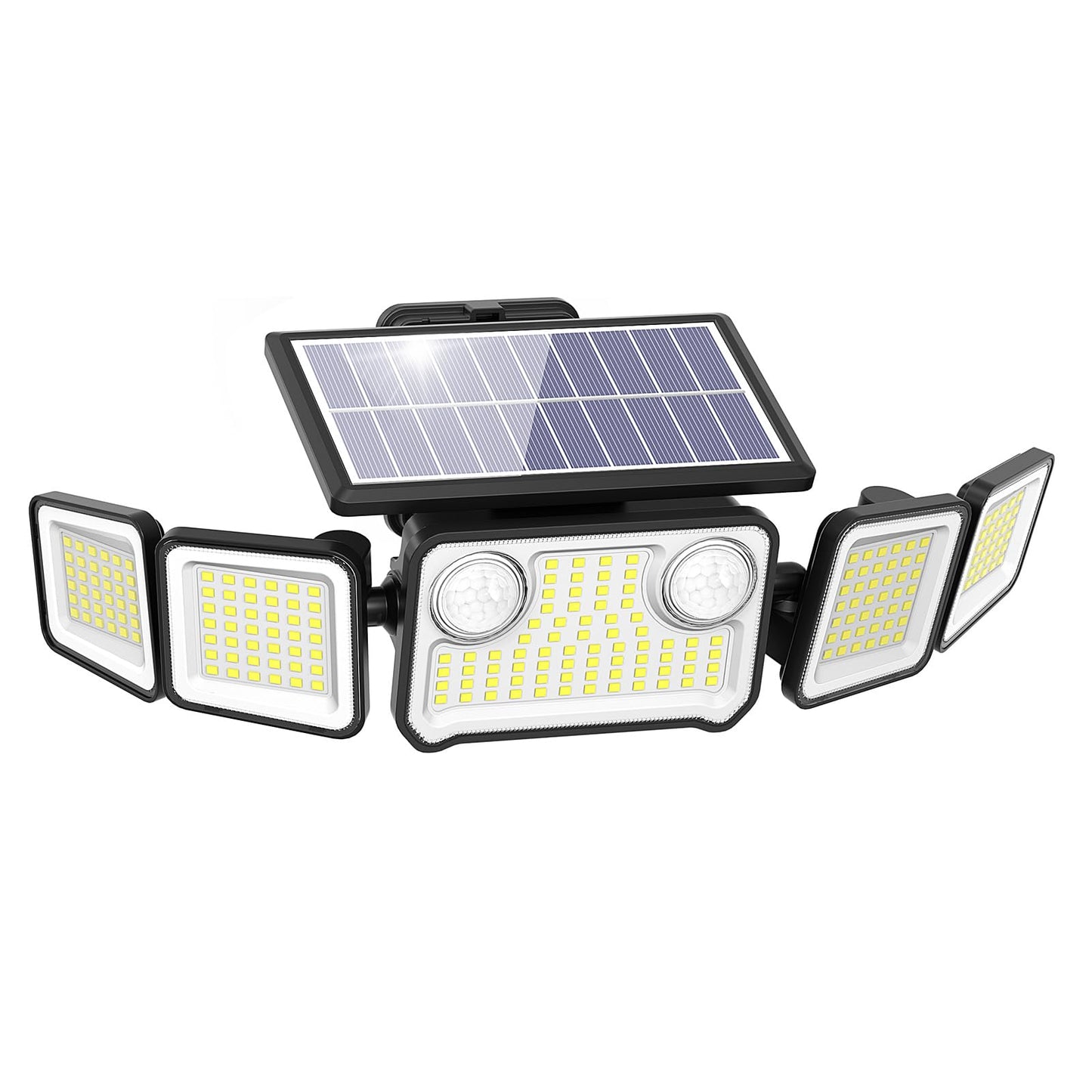 Onforu 6000LM Solar Security Lights, 5 Heads with Remote Control, IP65 Waterproof, Black, Model BDTYC10AS-5