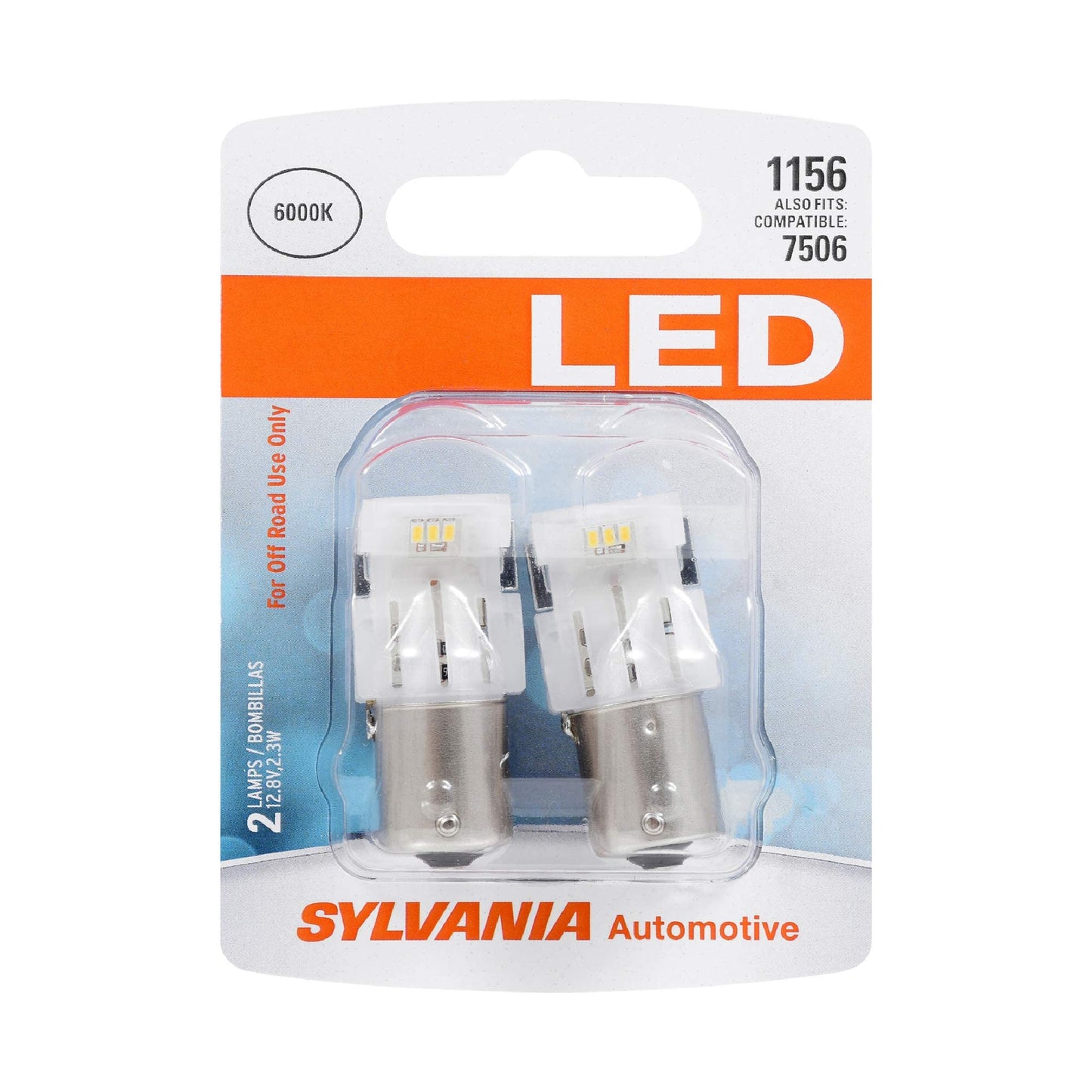 SYLVANIA 1156 LED Mini Bulb - White, 2 Pack, Ideal for Backup & Daytime Running Lights