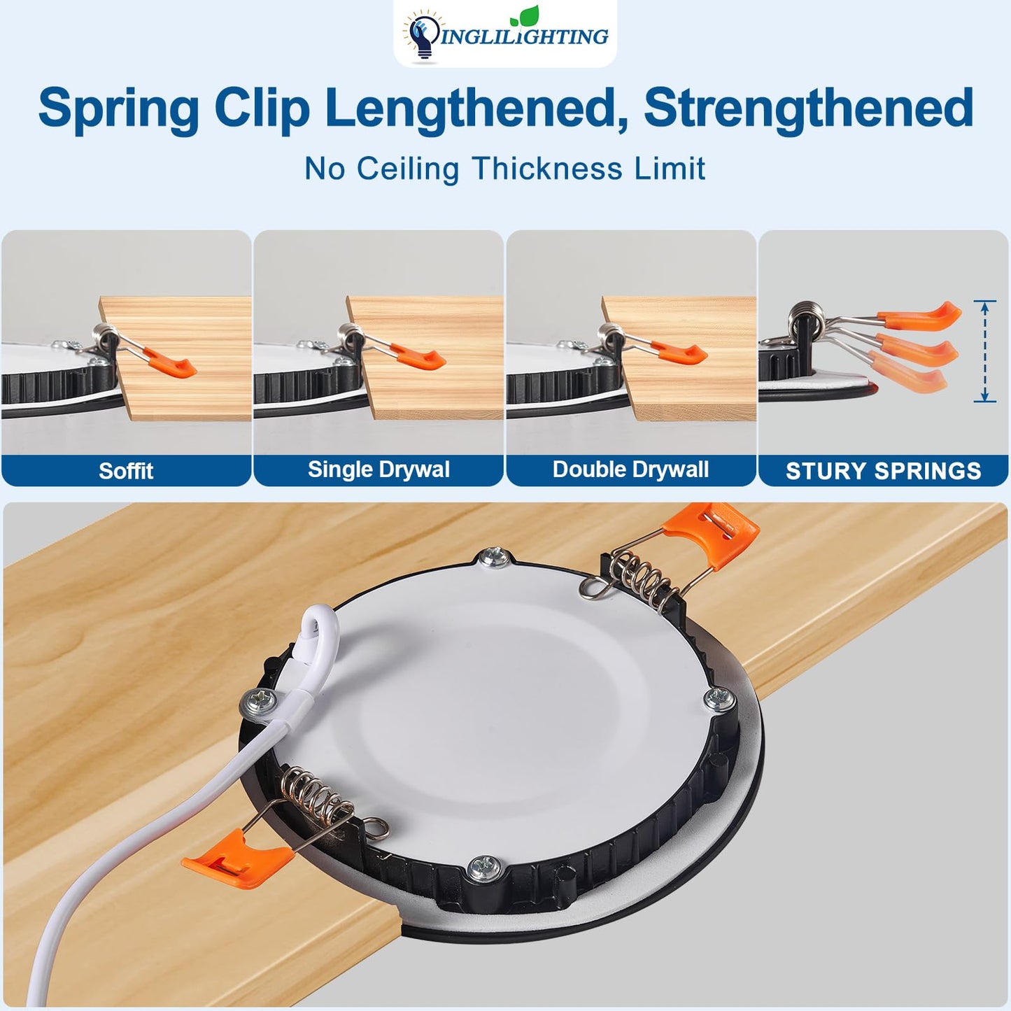 Dllt Led Recessed Ceiling Lights: Black 12 Pack 8 Inch 5Cct Ultra-Thin Lighting With Junction Box For Bedroom - 1800Lm Brightness 18W Eqv 170W Dimmable Canless Wafer Downlight With Etl&Fcc