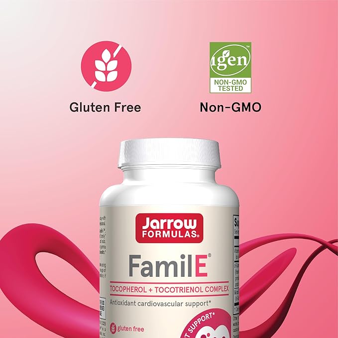Jarrow Formulas® FamilE®, Tocopherol + Tocotrienol Complex, Dietary Supplement, Antioxidant Cardiovascular Support, 60 Softgels, 60 Day Supply
