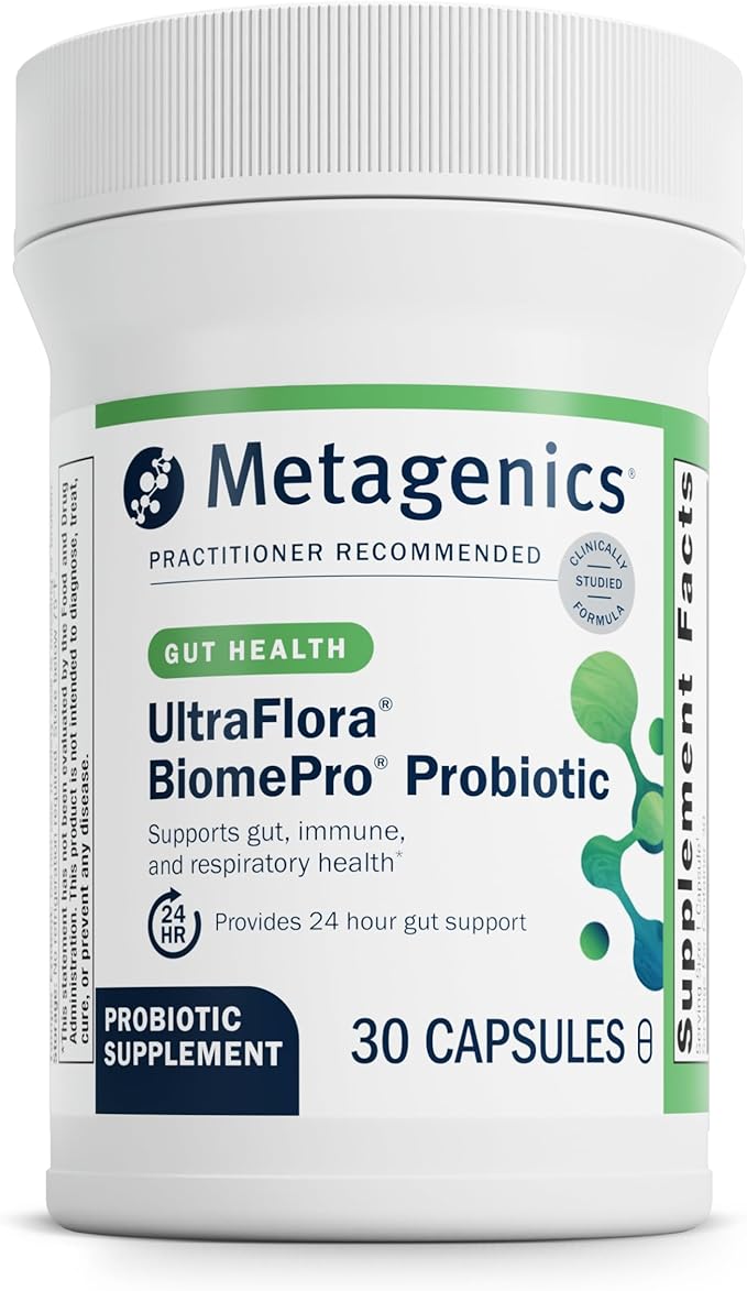 Metagenics PhytoMulti Without Iron - 60 Tablets, D3 5000-120 Softgels, and UltraFlora BiomePro - 30 Capsules